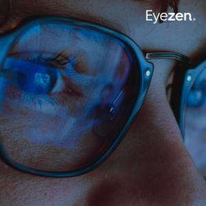 Brýlové čočky Eyezen poskytující ochranu před modrým světlem a zvyšující komfort při práci s digitálními zařízeními.